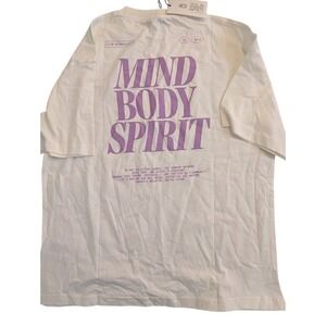 Active After Coffee‎ Mind Body Spirit Graphic Tee White XL 100% Cotton
